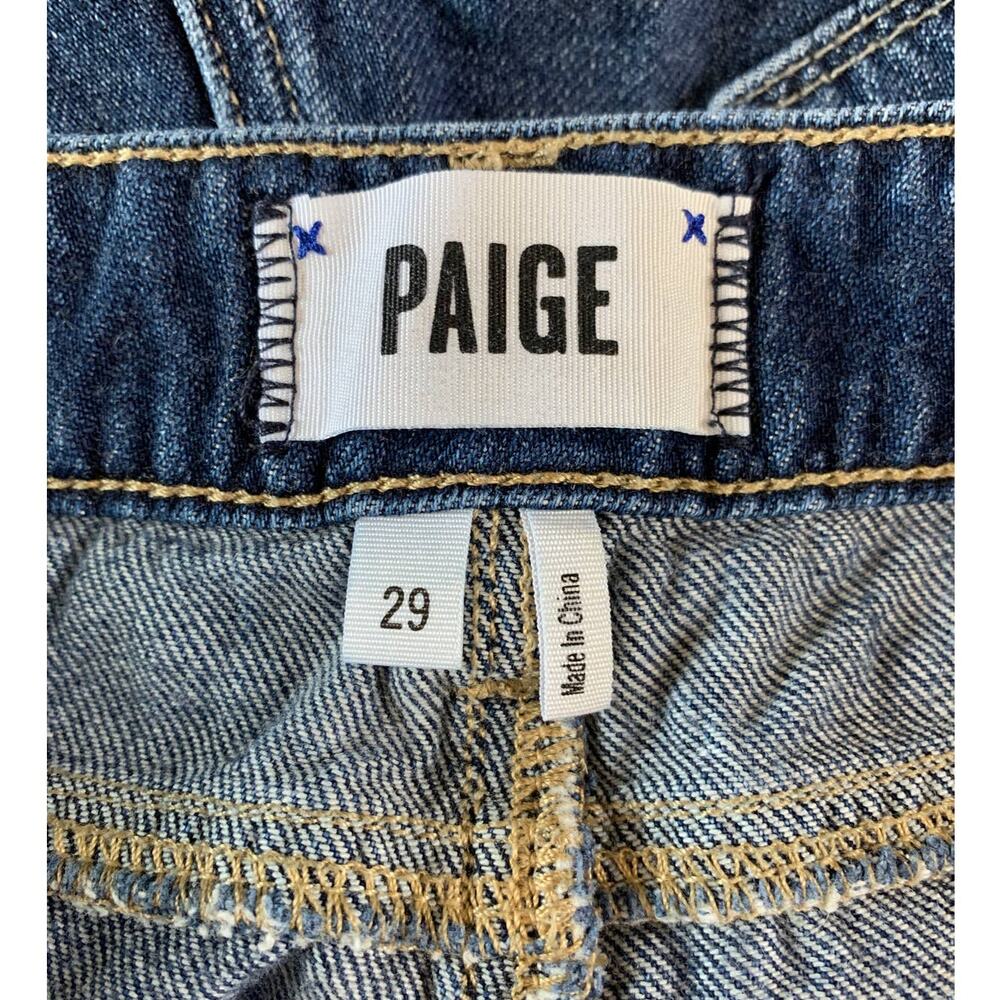 PAIGE Jimmy Jimmy Cuffed Blue Stretch Denim Jean Shorts Size 29 - Picture 4 of 8